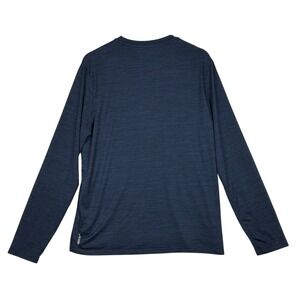 Eddie Bauer Shirt Men Small Blue Long Sleeve Crew Freedry Motion Base Layer